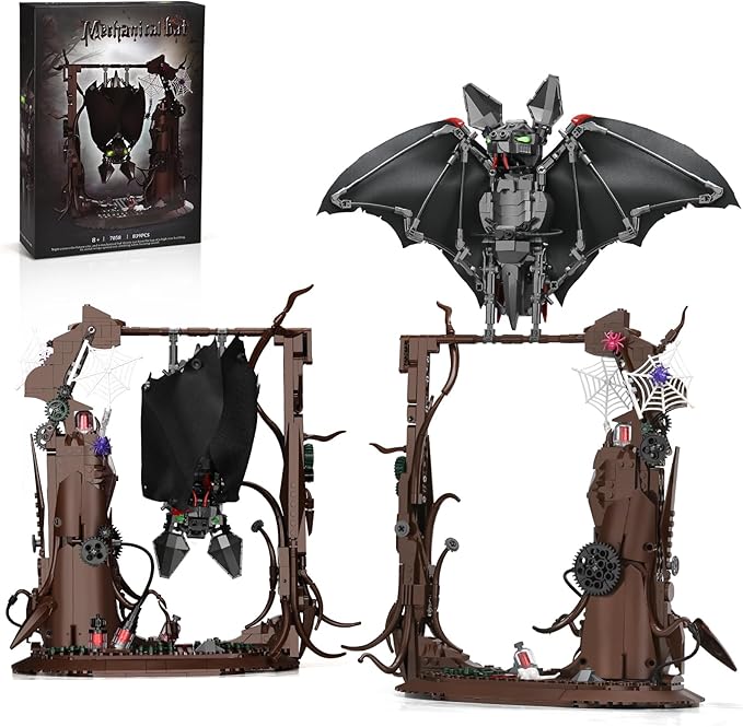 Mechanical Horror Bat Building Set for AdultBat Bird Building Blocks ToysHome and Office DecorCollectible for Adult and Teen Boys 8+(839 PCS)
