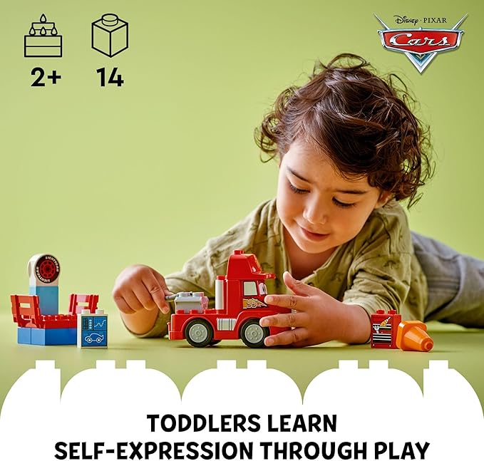 LEGO Disney Pixar Mack at The Race Cars Toys - Pixar Cars Birthday Gift for Toddlers Preschool Boys &amp Girls Ages 2+ - Educational Building Toys Set - 10417