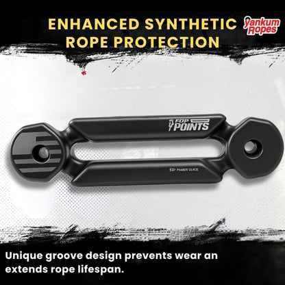 Yankum Groove Winch Fairlead - Synthetic Rope Compatible, Hawse Style, 10" Bolt Mounting, for Jeep, Truck, ATV, Heavy-Duty Winch Accessory - Made in USA