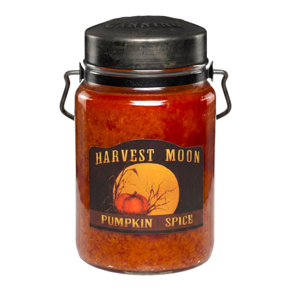 McCall’s Candles | Pumpkin Spice | 26 oz Scented Candle | USA-Poured | Vintage Rustic Jar with Carrying Handle | Warm Autumn Spice Fragrance