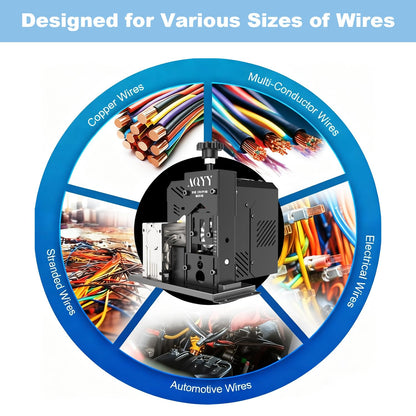 AQYY Electric Wire Stripper Machine, 0.06"-1.18" Automatic Wire Stripping Machine, Wire Stripping Tool for 1.5-25 mm Scrap Wire, Copper Wire Stripper Power Tool for Leftover Cable Recycling