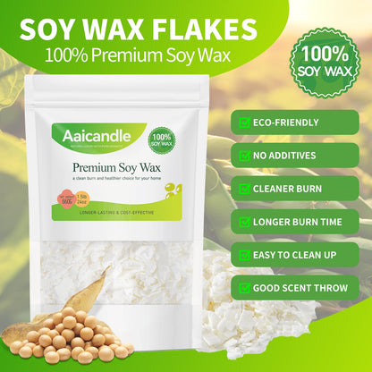 1.5LB Soy Wax for Candle Making – Natural Wax Supplies for DIY Candles, Container & Tealight Craft Use, Easy Melt and Smooth Finish, Strong Scent Lock, Non-Toxic & Beginner-Friendly (660G / 24 OZ)