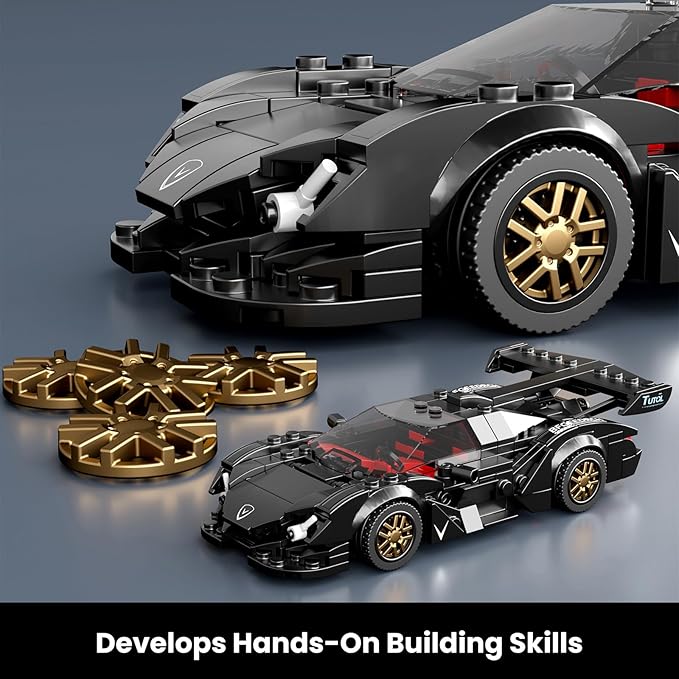 Mould King Super Sports Car Building Set with Display Case 355 Piece Race Car Model Construction Toy for Kids Ages 8+ and Adults Collectible Vehicle Building Blocks Kit