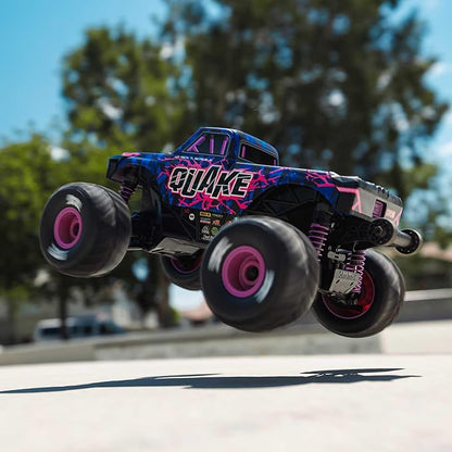 ARRMA RC Truck 1/16 Quake GROM 4X4 RTR Brushed Monster Truck (Battery &amp Charger Included) Purple ARA2137T3