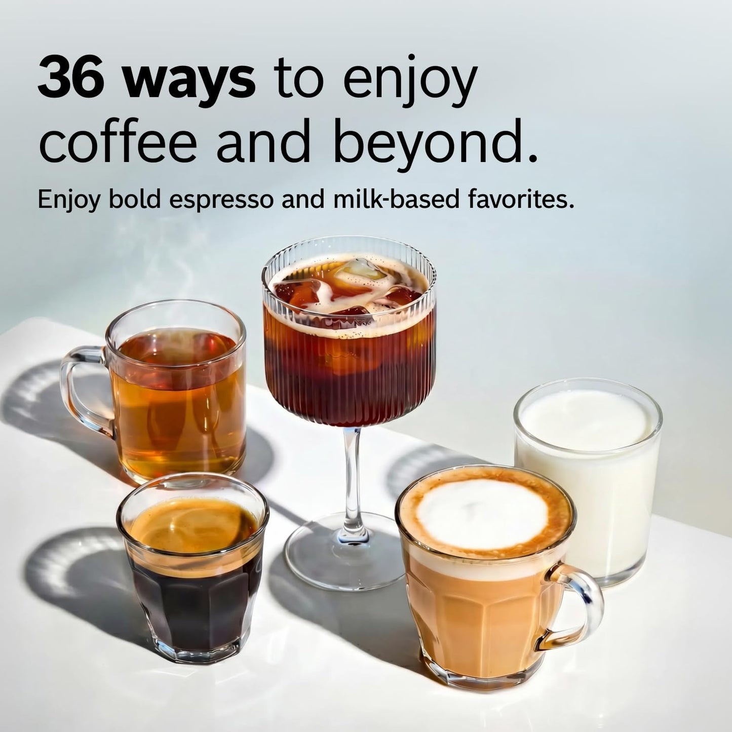 Bosch Fully Automatic Coffee and Espresso Machine - 36 Drinks, Double Cup Barista Style Super Coffee Maker - Touchscreen, Large Bean Capacity - Easy Clean, Maintenance - Silver - TQU60307