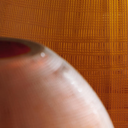 Signature Design by Ashley Embersen Contemporary 11" Vase with Grid Texture Tabletop Vase, Yellow, Orange, & Brown