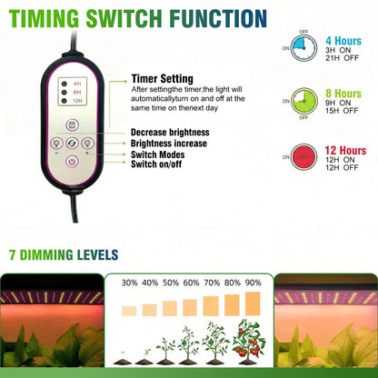 Indoor Greenhouse with Grow Light - 5 Tier DIY Plant Shelf with Cover, 4 Pack 48W Full Spectrum Grow Lights with Timer & 3 Color Mode for Indoor Plants, Seed Starting, Seed Tray 22x11.8x61 Inches