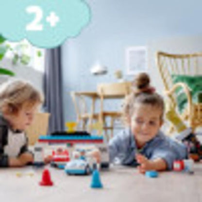 LEGO DUPLO Town Race Cars 10947 Cool Car-Race Building Toy Imaginative Developmental Playset for Toddlers and Kids New 2021 (44 Pieces)