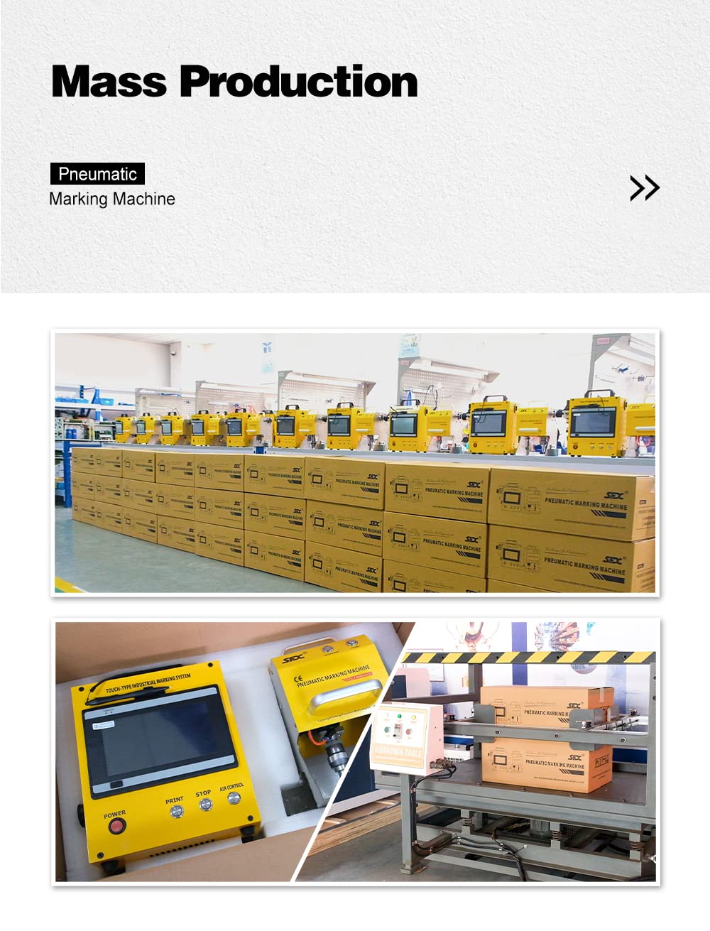 100W Pneumatic Dot Peen Metal Marking Machine Engraving Size 120x50mm(4.7X2inch) with Digital Control Depth 0.02-1 mm Metal Engraving Machine Plate Marking Engraver for Serial Number,VIN,Date