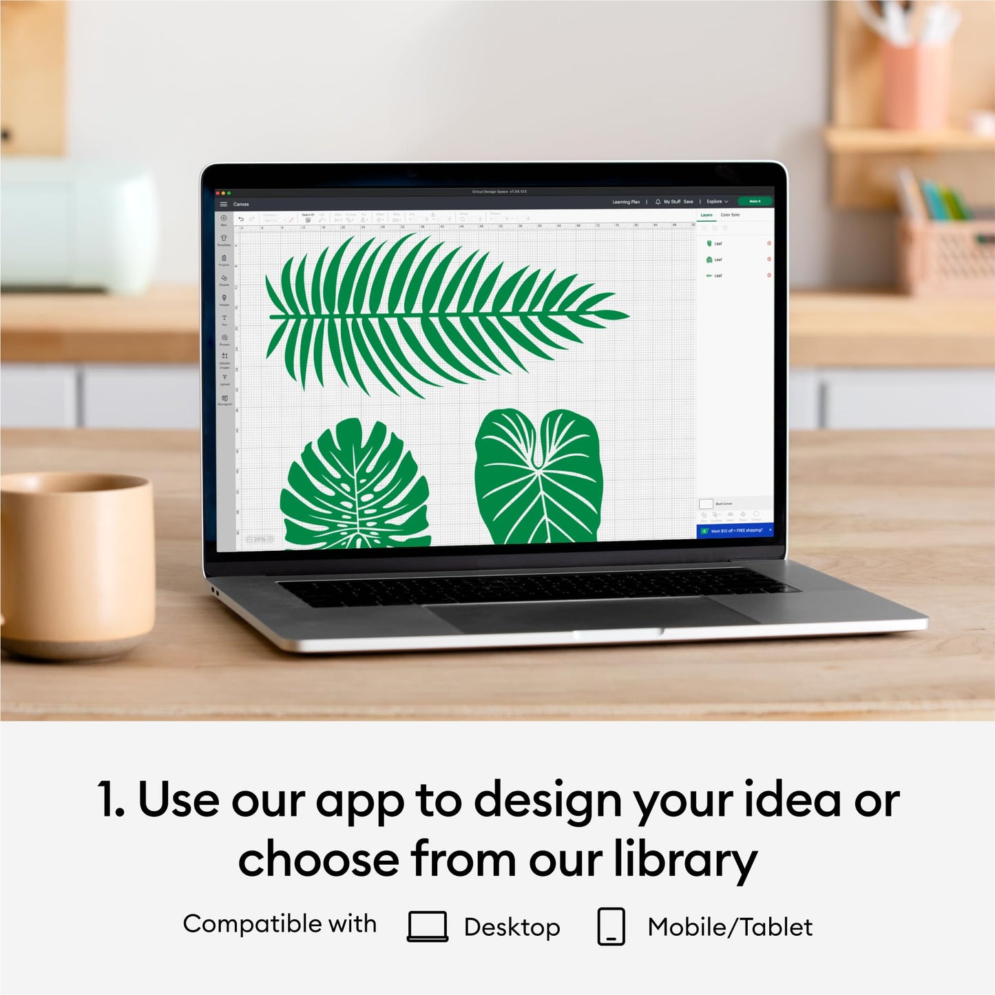 Cricut Maker 3 & Digital Content Library Bundle - Includes 30 Images in Design Space App - Smart Cutting Machine, 2X Faster & 10X Cutting Force, Cuts 300+ Materials, Blue, Leather,Vinyl