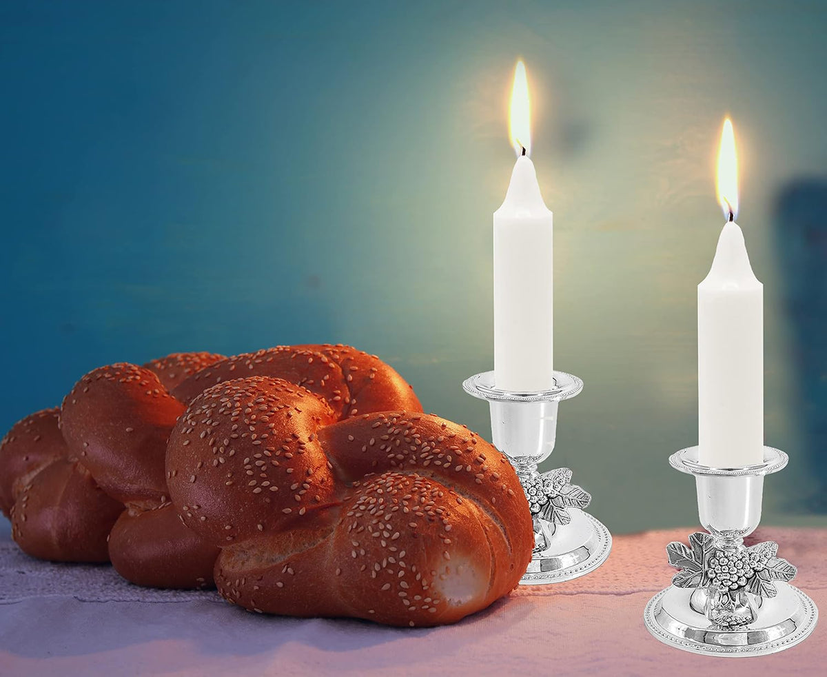 72 Shabbat Candles, 3 Hour White Traditional Shabbos Candle 4 Inch, (72 Pack) Sabbath White Taper Candles