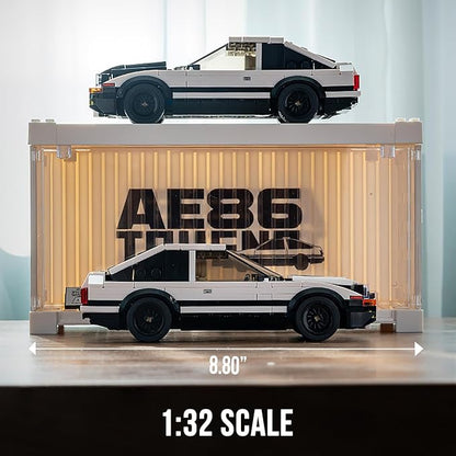 dOMOb Toyota AE86 Trueno Car Building Kit – 327 pcs Building Blocks Set w/Container Display Box – Modular Scale 1:32 Model – Bricks Toy for Kids &amp Adults 8+ – for Boys Hobbyist Collector