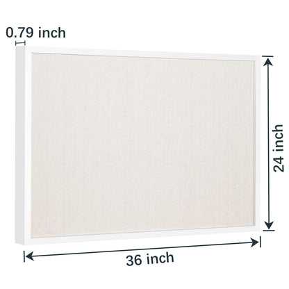 OWLKELA 24'' x 36'' Linen Bulletin Board 2 Pack, White Framed Cork Board, Perfect for Office & Home Decor, School, Cubicle