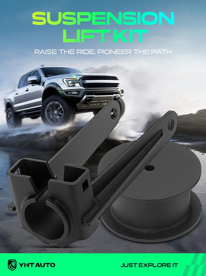 YHTAUTO 3.5 Inch Front & 3 Inch Rear Leveling Lift Kit Compatible with Jeep Commander 2006-2010, Grand Cherokee 2005-2010, RWD/4WD, Steel Fork Clevis & Spring Spacers w/Hardware Kit Set of 4