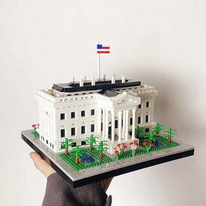White House Micro Brick Building Set (2300 Pieces) – Landmark Model Educational Toy Gift for Kids and Adults