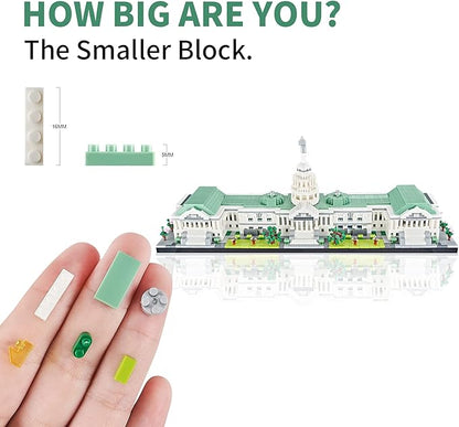 Gift Architecture Capitol Building Model Set - 3630pcs | Micro Blocks | Detailed Designs | Display-Worthy | Great Gift for Adults Ages 14+