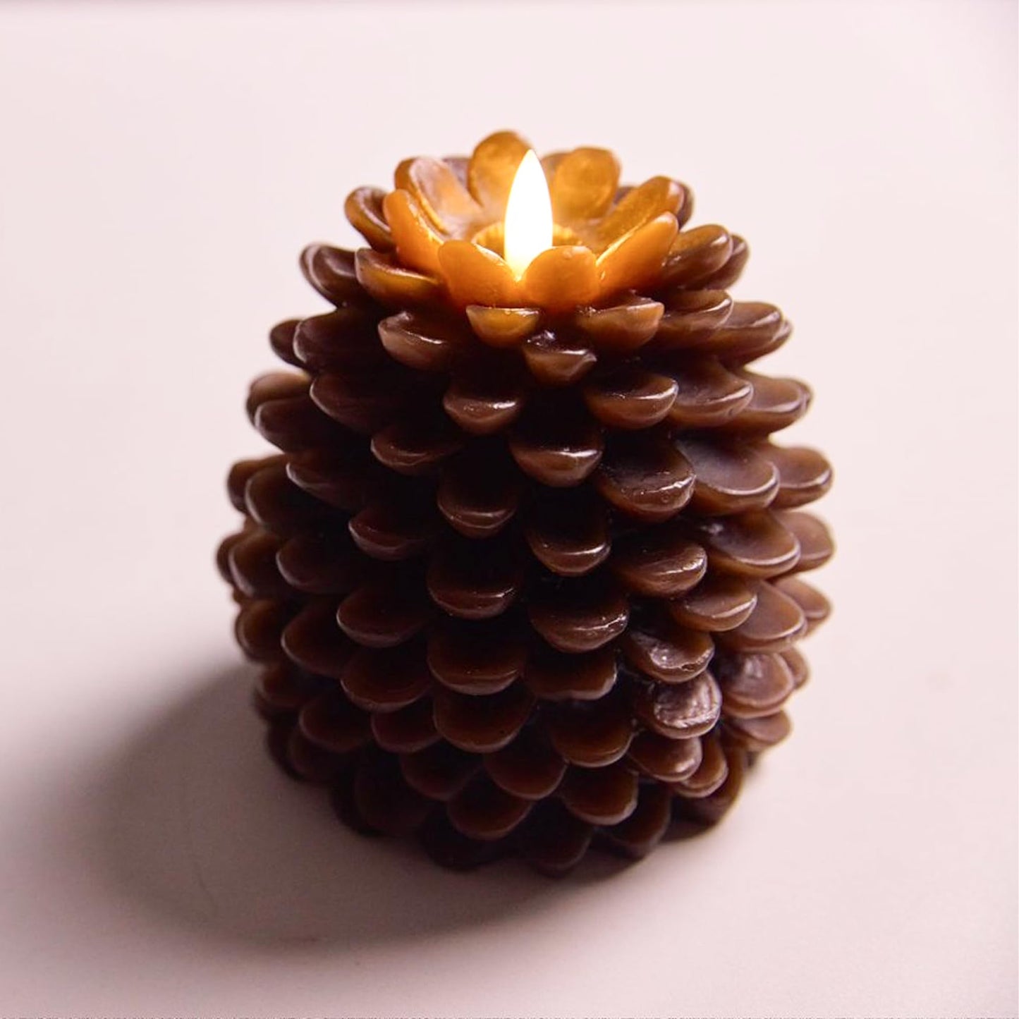Xin ming Flameless Votive Candle, Realistic Flickering Warm Glow LED Candle with 6-Hour Cycle Timer, Battery Operated for Romantic Ambiance & Holiday Decor（4 x 5.5 Inch）
