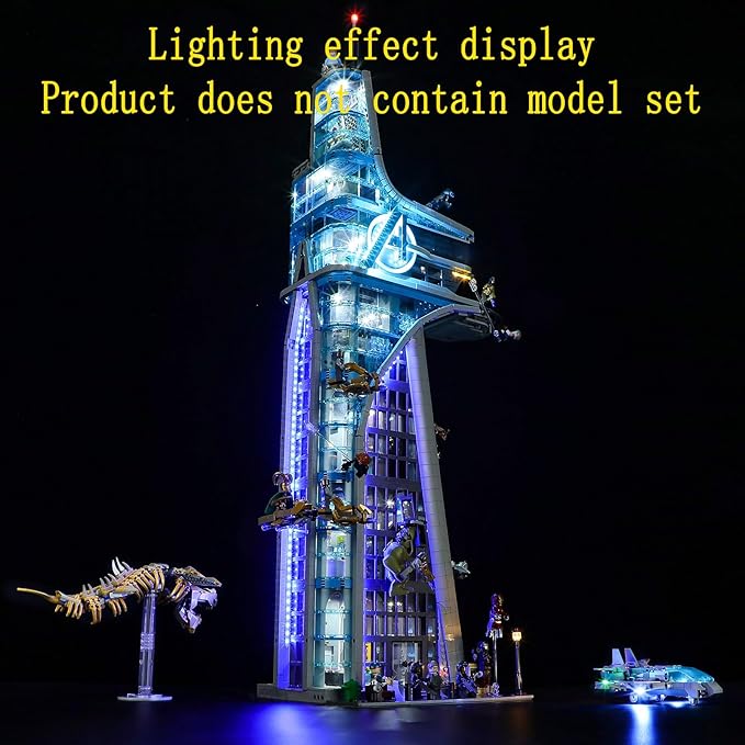 LED Light Kit Compatible with Lego Avengers Tower 76269 (Model Set Not Included)
