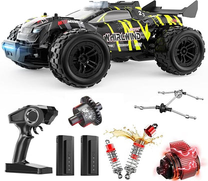 DEERC 1611 1/14 Fast Brushless RC Car for Adults 43 MPH High Speed 4x4 Off-Road RC Truck Waterproof Monster Truggy All Terrain Remote Control Drift Car for Boys 8-12 2 Batteries 3S Lipo Compatibl