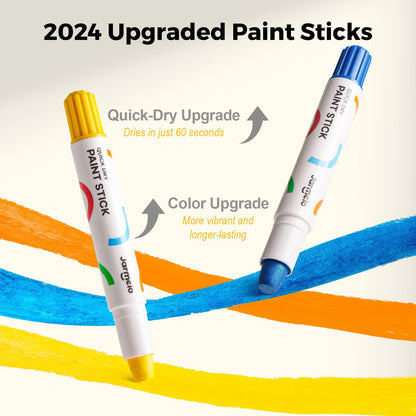 Tempera Paint Sticks, 30 Colors Jumbo Paint Sticks for Kids, Washable, Quick Drying, Non-Toxic, Toddler Art Supplies for Paper Stone Wood Canvas, Easter Gifts for Kids