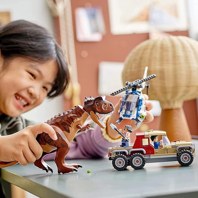 LEGO Jurassic World Carnotaurus Dinosaur Chase 76941 Building Kit Fun Toy Playset for Creative Kids New 2021 (240 Pieces)