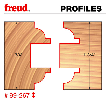Freud 99-267: 1-7/8" (Dia.) Entry & Interior Door Router Bit System