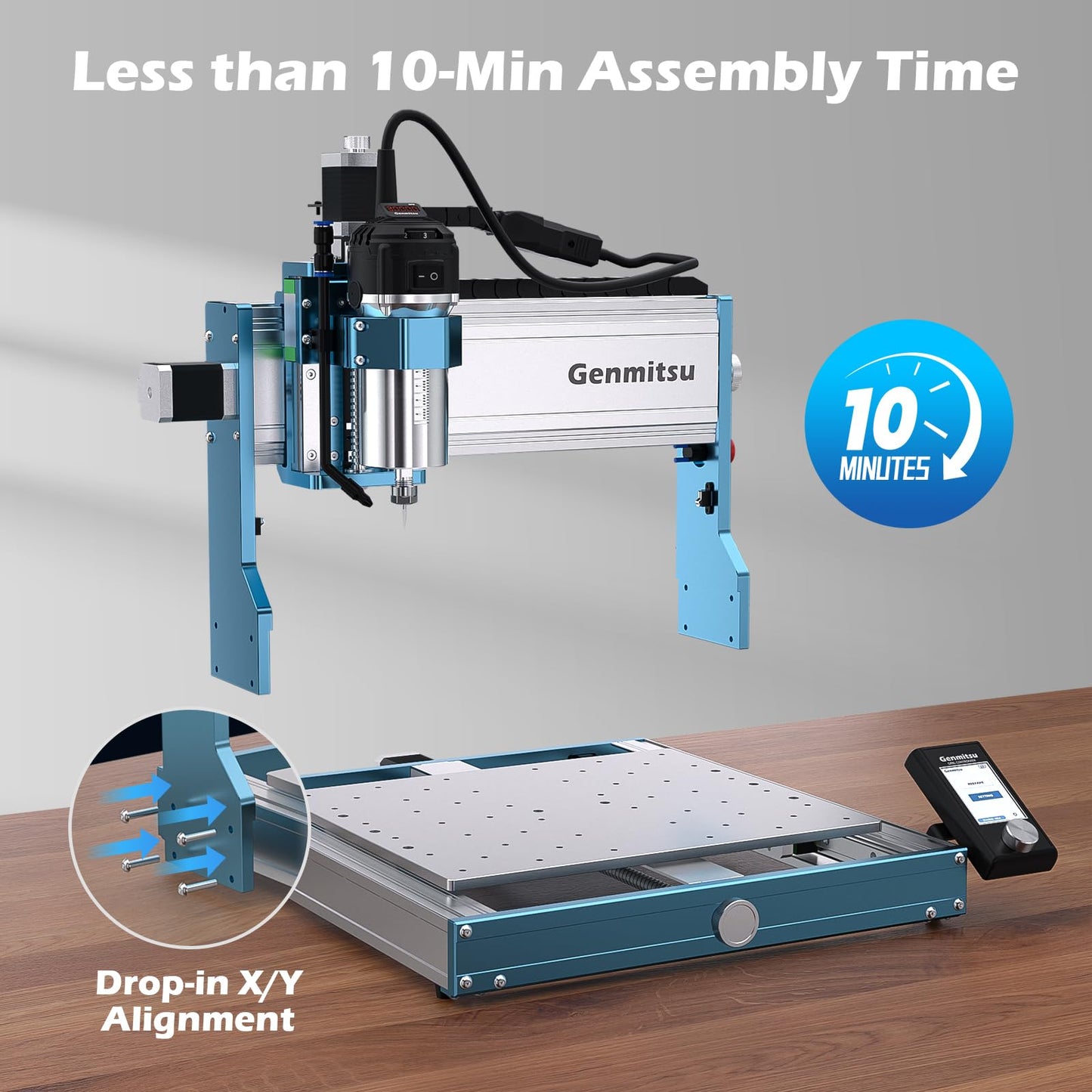 Genmitsu 3030-PROVer Ultra CNC Router Machine for Metal, All Metal CNC Engraver with Powerful 710W Spindle, ±0.03mm High Precision, Dual Linear Guides & Ball Screws, for Aluminum & Acrylic Engraving