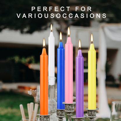 Set of 20 Multicolor & Chime – Premium Mini Taper Candles for Rituals, Prayer, Birthdays, Meditation, Altar - 4 Inch Tall, Unscented. (Multicolor, 20 (Pack of 1))
