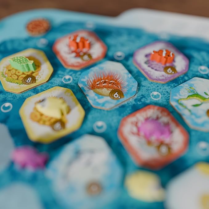 Shallow Sea Board Game – Strategy Tile-Placement Game for Adults &amp Families | 1–4 Players 30–45 Min Play | Build Coral Reef Ecosystem Ocean Puzzle Game Nature-Inspired (Nesting Season Expansion
