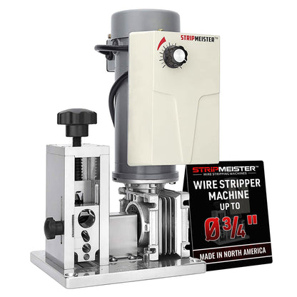 StripMeister E250 Electric Automatic Wire Stripping Machine – Wire Size Up To Ø3/4", Jam-Free, Motorized Wire Stripper with Variable Speed Control for Copper Wires