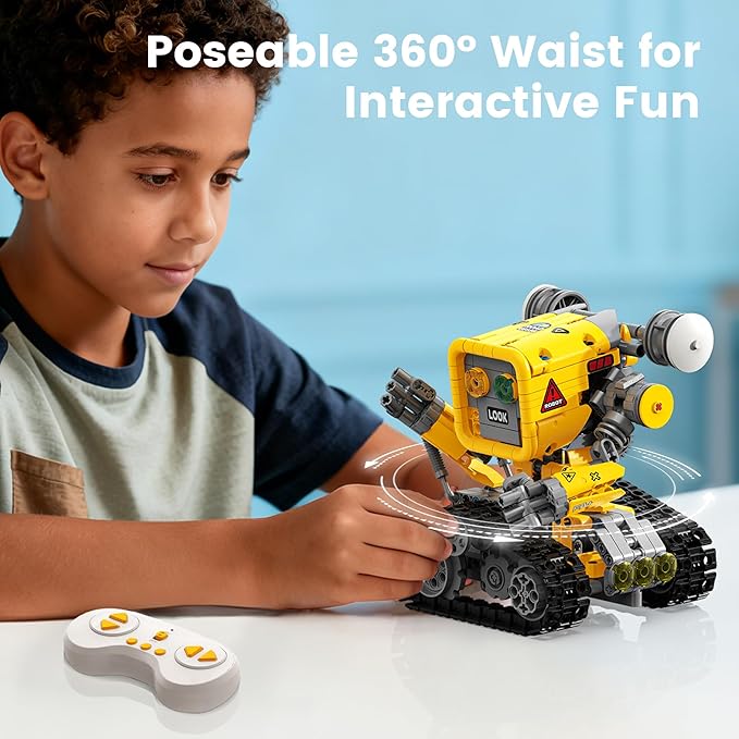 5 in 1 STEM RC Robotics Kit APP &amp Remote Control Robot Building Kit DIY Science Kits for Kids Age 8-12 8 Year Old Boy Birthday Gift