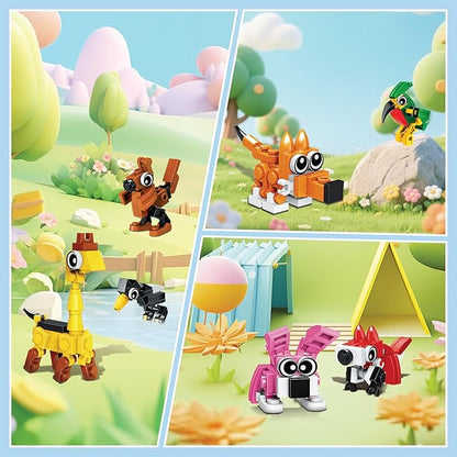 30 Pack Easter Party Favors Building Set for Kids 750 Pcs Mini Animal 3-in-1 Building Block Kit Sets Classroom Goodie Bags Stuffers for Kid Best Birthday Gifts for Boys Girls Ages 6+