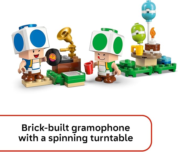 LEGO Super Mario Party at Toad’s House Building Toy - Pretend Play Set for Boys &amp Girls Ages 7+ - Kids Building Blocks with Digital Action &amp 2 Toad Toy Figures - Gift Idea for Birthdays - 720