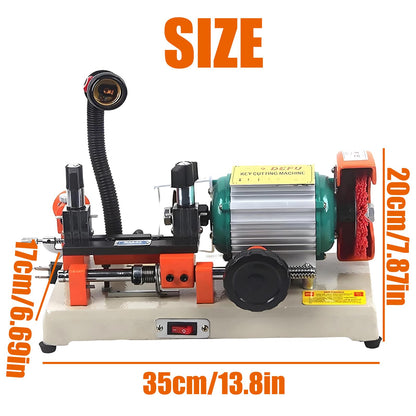 Cutting Machine, Horizontal Cutter Cutting Machine with Brush Cutter, Professional Commercial Keys Cut for Cutting Metal Objects Hardware Stores