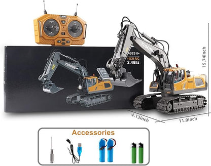Dwi Dowellin Remote Control Excavator Toys for BoysConstruction Rc Excavators for Kids Age 4-7 8 9 10 Year OldIdeal ToysBatteries Included