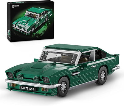 Classic Muscle Sports Racing Car Building Set Expert Icon Model Kit 1253PCS Collectible Display Car Detailed Interior Opening Doors/Trunk/Hood Gift for Adults &amp 14+