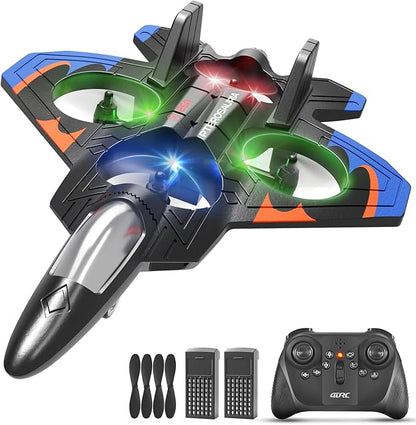 Foam Remote Control Airplanes RC Planes for Kids Adults RC Airplane Fighter Jet with Light 360° Flip Fighter Jet Toys Stunt Roll Airplane Toy Gifts for Kids Boys