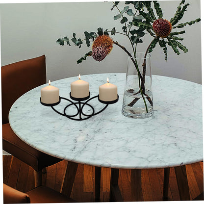 Outanaya Artistic Wrought Iron Candlestick Holder 7.67X3.14X2.16In Decorative Candle Stand for Home Party Holiday Wedding Tabletop Accent