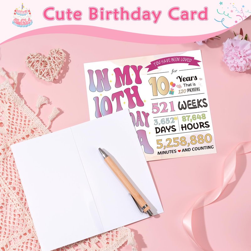 9 Year Old Girl Birthday Gifts, Cute Presents for 9 Year Old Girls, Unique Tween Girl Gift Ideas for 9th Girls w/ 16oz In My 9th Birthday Era Glass
