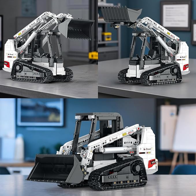 Reobrix Bobcat Skid Steer Loader Building Block SetAPP Remote RC Control Loader Vehicle Construction Toy with 2.4GHz Multi-Player Mode 22004Vehicles Gift for Kids and Collectors1227 PCS