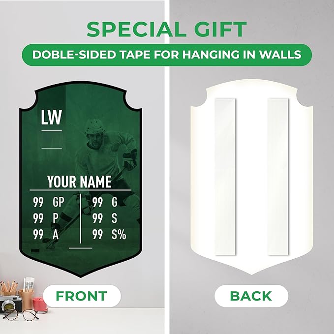EGD Personalized Hockey Plaque | Ultimate &amp Party Decorations | Hockey Gifts for Boys | Multiple Sizes &amp Shapes (Card 5)