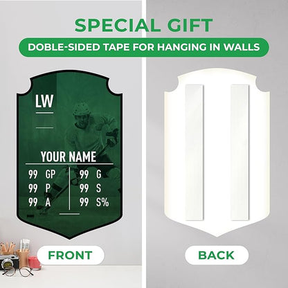 EGD Personalized Hockey Plaque | Ultimate &amp Party Decorations | Hockey Gifts for Boys | Multiple Sizes &amp Shapes (Card 5)