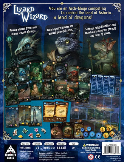 Forbidden Games Lizard Wizard – Fantasy Strategy Game of Spellcasting Potions and Mystical Creatures Ages 10+ 2-6 Players Family Game Night Essential