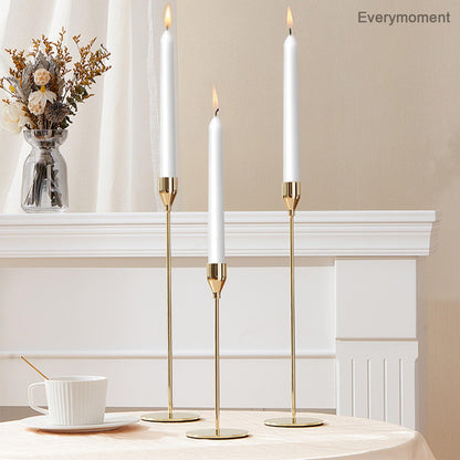 Everymoment White Taper Candles - 4 Pack 10 Inch Candlesticks - Dripless & Smokeless for 8 Hours - Unscented Paraffin Wax - Perfect for Wedding Christmas Halloween Holiday Dinner Table & Home Decor