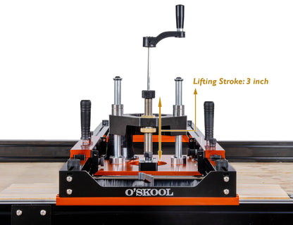 O'SKOOL Slab Flattening Router Sled with 3-Axis Gantry Jig and 3.5" Router Lift, Wood Slab Flattening Jig for Live Edge Slabs, Table Tops, River Tables, Cutting Boards and Workbenches, RTA012