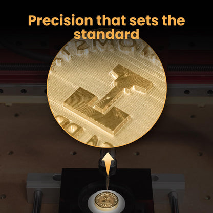 AtomStack C4 Pro CNC Router 200W - Cuts Aluminum, Soft Metal, Wood, Acrylic, PCB - 16.5x16.5 in, 12,000 RPM Spindle, 4-Point Centering - Desktop Milling Machine, Grbl Compatible