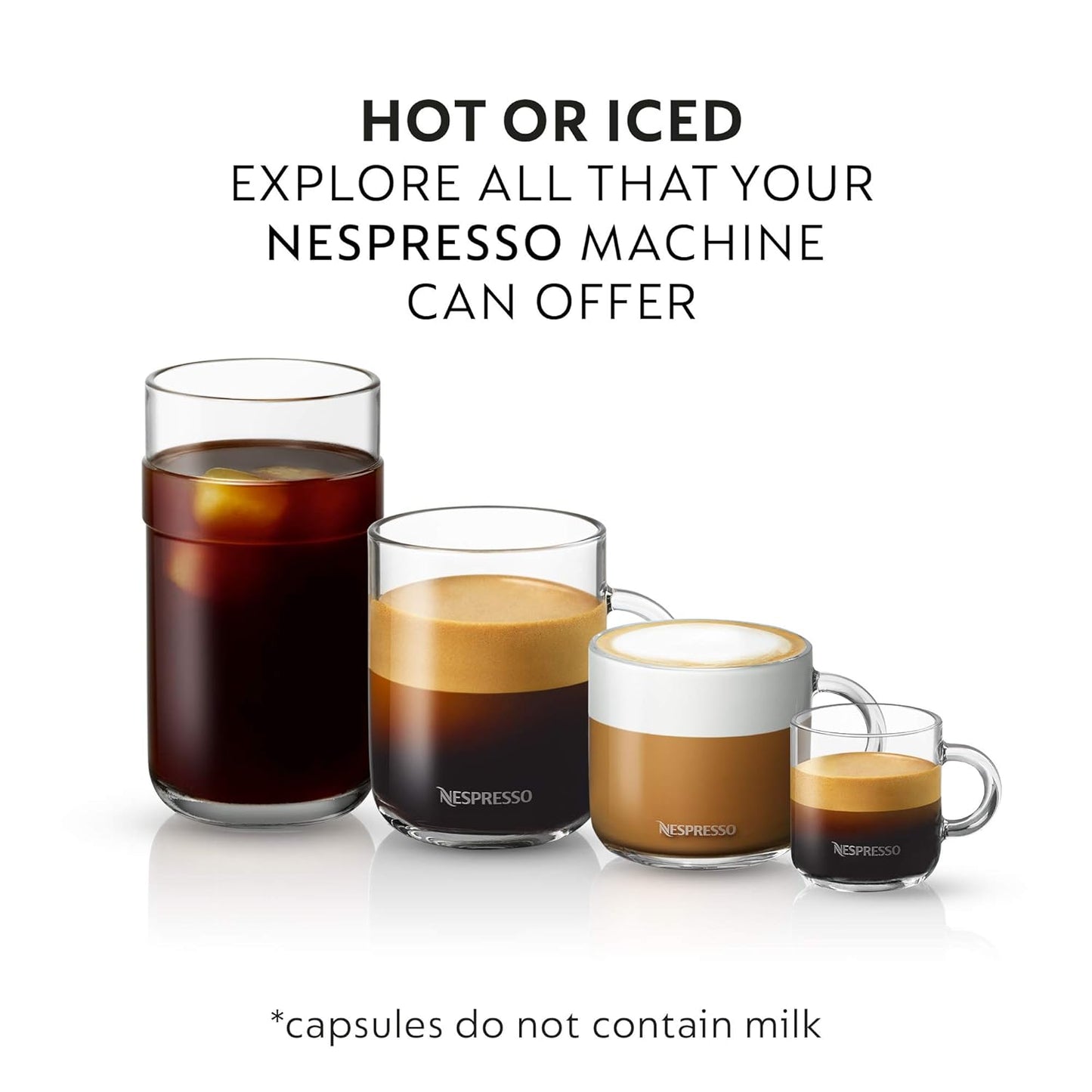 Nespresso Vertuo Intenso Dark Roast Coffee Capsules - 30-Count Pods for 7.8oz Brews
