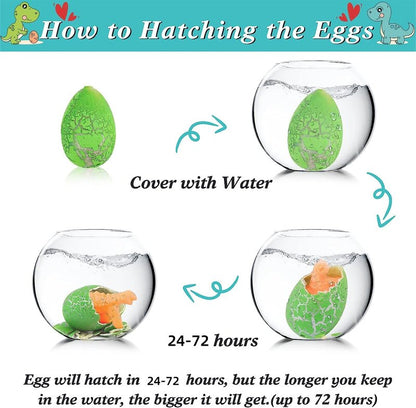 ANPHILE Dinosaur Party Favors, 30 Pack Hatching Dinosaur Eggs with Card Bulk - Dino Birthday Goodie Bag Stuffers , Novelty Birthday Party Favors for Kids