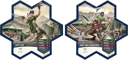 Renegade Game Studios GI Joe Heroscape Strike Forces Army Expansion - 4 Heroes 2 Squads Tactical Glyphs