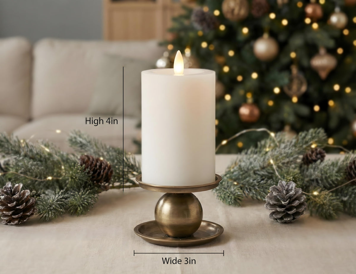 CozierGlow Flameless Pillar Candles Flickering with Remote Timer, Battery Operated LED Candles Up to 400 Hours, 3D Moving Flame Real Wax Candles. (White)